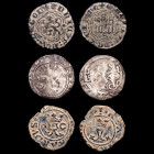 Medieval Spain Lot of three (3) coins (silver,billon). GVF