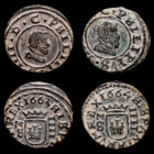 Medieval Spain - Lot of two (2) 4 maravedis. GVF