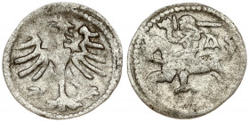 Lithuania 1 Denar (1495-1506) Vilnius. Alexander Jagiellon (1492–1506); Lithuanian coins undated; Vilnius. Obverse: Knight. Reverse: Eagle. (litera re...