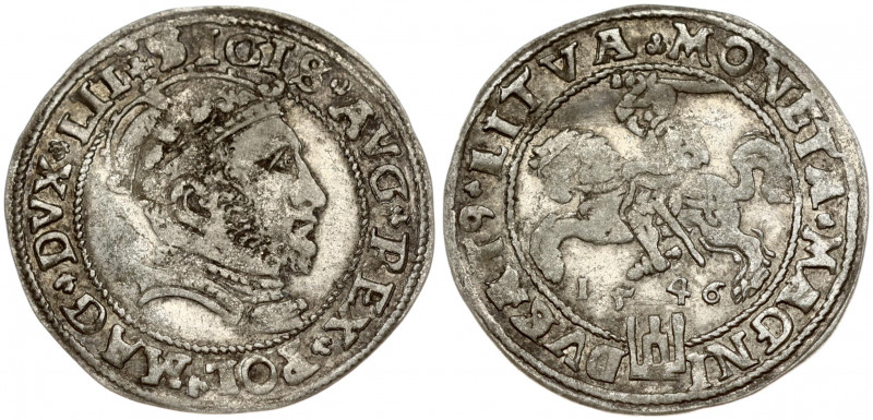 Lithuania 1 Grosz 1546 Vilnius. Sigismund II Augustus (1545-1572). Lithuanian co...