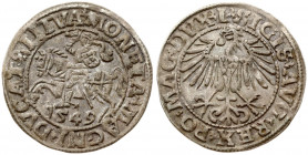 Lithuania 1/2 Grosz 1549 Vilnius. Sigismund II Augustus (1545-1572). Obverse Lettering: SIGIS AVG REX PO MAG DVX L. Reverse Lettering: MONETA MAGNI DV...