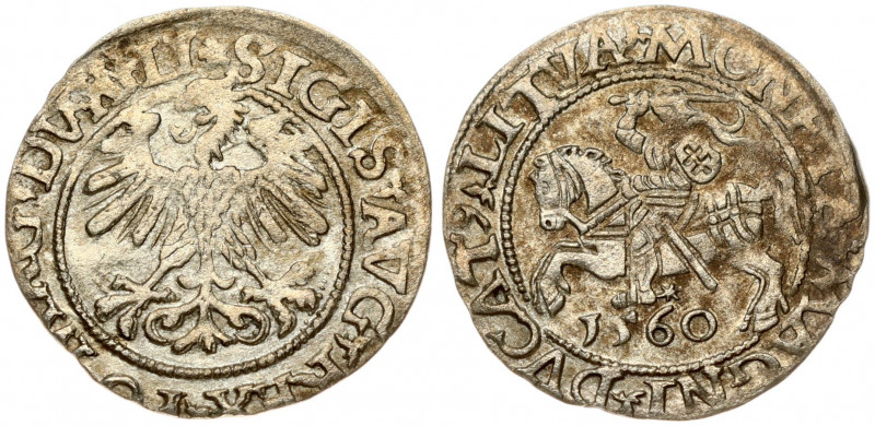 Lithuania 1/2 Grosz 1560 Vilnius. Sigismund II Augustus (1545-1572). Obverse Let...