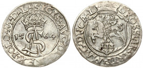 Lithuania 3 Groszy 1564 Vilnius. Sigismund II Augustus (1545-1572) - Lithuanian coins Vilnius; variety Knight in shield; ending of the inscription L/L...