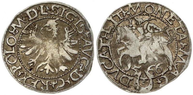 Lithuania 1/2 Grosz 1566 Tykocin. Sigismund II Augustus (1545-1572). Obverse Let...