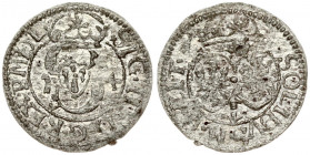 Lithuania 1 Solidus 1614 Vilnius. Sigismund III Vasa (1587-1632). Obverse: Monogram and inscription. Reverse: Coat of arms and inscription. Silver. Iv...