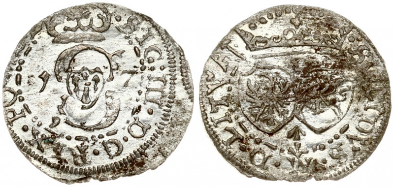 Lithuania 1 Solidus 1617 Vilnius. Sigismund III Vasa (1587-1632). Obverse: Monog...