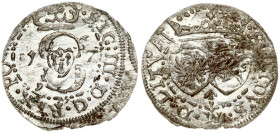 Lithuania 1 Solidus 1617 Vilnius. Sigismund III Vasa (1587-1632). Obverse: Monogram and inscription. Reverse: Coat of arms and inscription. Ending: LI...