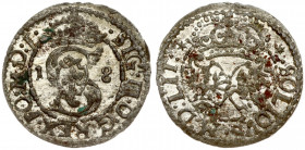 Lithuania 1 Solidus 1618 Vilnius. Sigismund III Vasa (1587-1632). Obverse: Monogram and inscription. Reverse: Coat of arms and inscription. (unsigned ...
