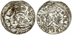 Lithuania 1 Solidus 1619 Vilnius. Sigismund III Vasa (1587-1632). Obverse: Monogram and inscription. Reverse: Coat of arms and inscription. Silver. Iv...