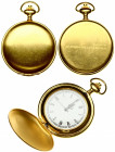 Denmark Award Pocket Watch 20 Century DANSK JERNBANEFORBUND Brass Gilding. Weight approx: 58.61g. Diameter: 58x47 m