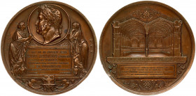 France Medal 1844 LOUIS-PHILIPPE d'inauguration de la bibliotheque Ste Genevieve. Bronze. Weight approx: Diameter: 68.50 mm.