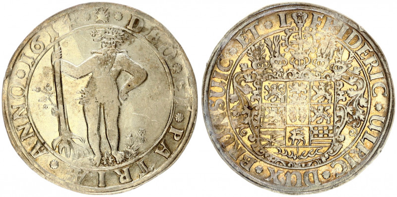 Germany Brunswick-Wolfenbüttel 1 Thaler 1614. Friedrich Ulrich(1613-1634). Obver...