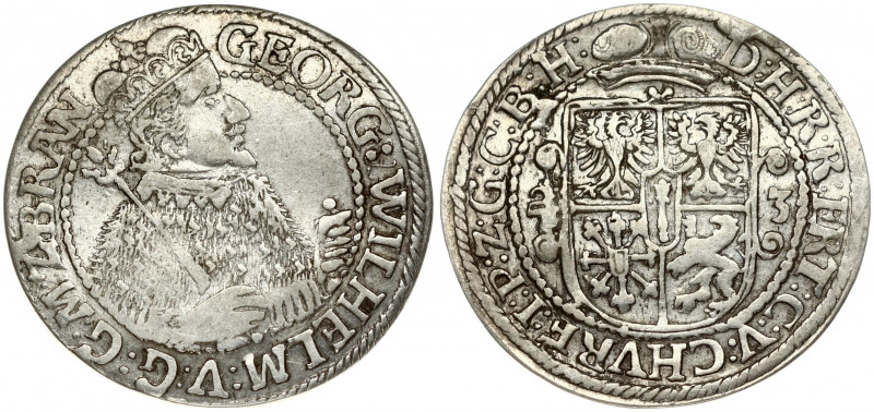 Germany Brandenburg-Prussia 1 Ort 1623 Georg Wilhelm(1619–1640). Obverse: Georg ...