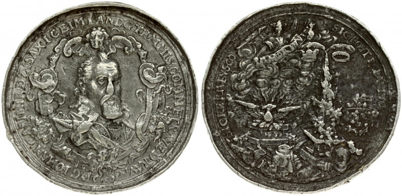 Germany Commerative Medal (1624-1633) Johan Casimir Medal. Zinc. Weight approx: ...