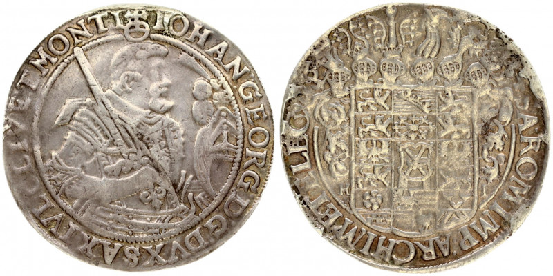 Germany SAXONY 1 Thaler 16?4 HI. Johann Georg I(1611-1656). Obverse: Half-length...