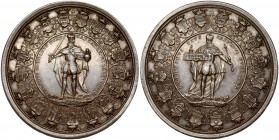 Germany Medal (1719) Paderborn diocese Sedis vacancy 1719. Standing bishop with church model / Karl V. Silver. Weingartner 253; Zepernick 241. Weight ...