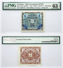 Germany 1 Mark 1944 Banknote. Allied Occupation WWII Pick# 192d SB192a 1 Mark - W/Out 'F' - With Dash S/N -88357530 Allied Military Currency - 8 Digit...