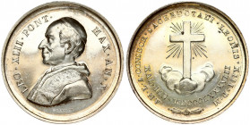 Italy Papal State / Vatican City Medal (1888). Leo XIII (1878-1903) Extraordinary medal; official remembrance of the priestly jubilee of Leo XIII 1888...