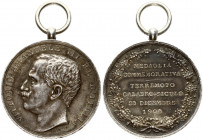 Italy Medal 1908 'For helping the victims of the calamity that befell Messina and Calabria'. December 28 1908 Kingdom of Italy. Roman Mint. Medalist o...