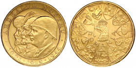 Romania 20 Lei 1944 Romanian Kings. Michael I(1940-1947). Obverse: Overlapped figures of Michael the Brave; King Ferdinand and King Michael in a circl...