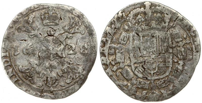 Spanish Netherlands Brabant 1/4 Patagon 1628 Brussels. Philip IV(1621-1665). Obv...