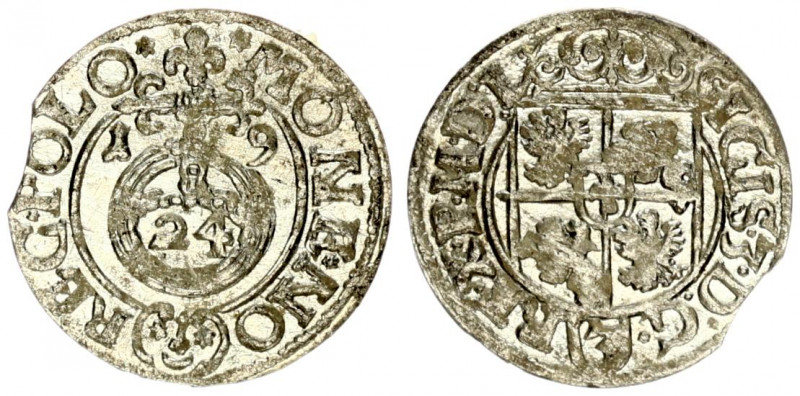 Poland 1/24 Thaler 1619 Bydgoszcz. Sigismund III Vasa (1587-1632). Obverse: Crow...