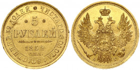 Russia 5 Roubles 1852 СПБ-АГ St. Petersburg. Nicholas I (1826-1855). Obverse: Crowned double imperial eagle. Reverse: Value text and date within circl...
