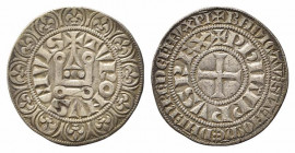 FRANCIA. Filippo IV (ca. 1305). Grosso Tornese Ag (3,97 g). BB
