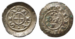 BRESCIA. Monetazione comunale a nome di Federico I (1186-1254). Denaro scodellato Mi (0,64 g). Biaggi 412. BB+
