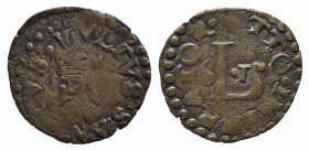 LUCCA. Monete con data sec. XVI. Quattrino 1561 con volto santo. Cu (0,74 g). MIR 183/18. qBB