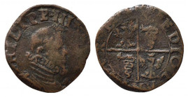 MILANO. Filippo III (1598-1621). Quattrino Cu (2,02 g). MIR 356. MB-BB