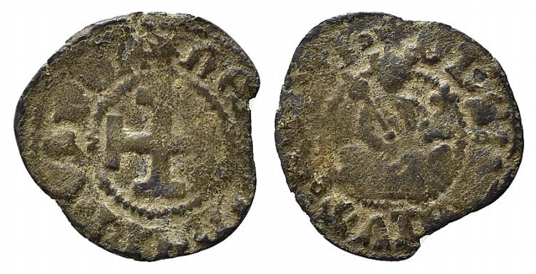 NAPOLI. Ferdinando I d'Aragona (1458-1494). Tornese Mi (0,57 g). MIR 80. MB