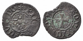 SPOLETO. Pio II (1458-1464). Picciolo Mi (0,58 g). MIR 382 R2. Tondello con parte mancante. BB