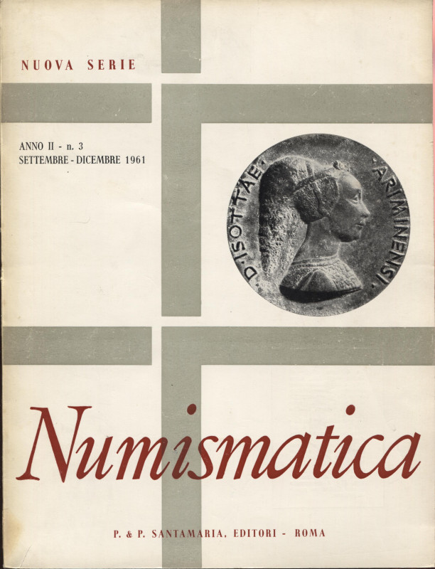 A.A.V.V. – Numismatica N 3. Roma, 1961. Indice: Picozzi V. Le monete di Vaballat...