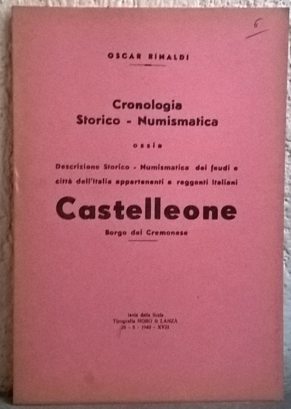 RINALDI O. – Cronologia storico-numismatica ossia descrizione storico-numismatic...