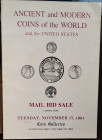 COIN GALLERIES – 17 november 1981. Ancient and modern coins of the world and the United States. Pp. 169, Nn. 2404, tavv. 17