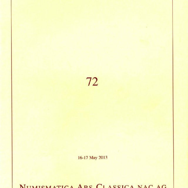 NAC – NUMISMATICA ARS CLASSICA. Auction no. 72. Greek, Roman and Byzantine Coins...