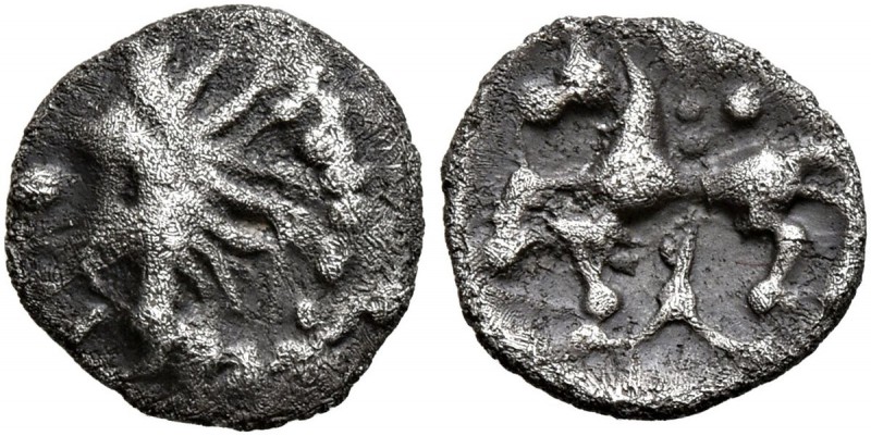 CELTIC, Central Europe. Vindelici. 1st century BC. 1/4 Quinar (Silver, 9 mm, 0.4...
