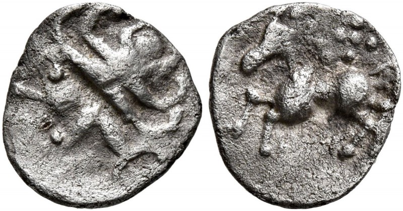 CELTIC, Central Europe. Vindelici. 1st century BC. 1/4 Quinar (Silver, 9 mm, 0.3...