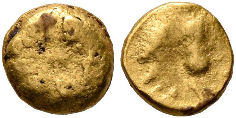 CELTIC, Central Europe. Boii. 1st century BC. 1/24 Stater (Gold, 5 mm, 0.36 g), ...