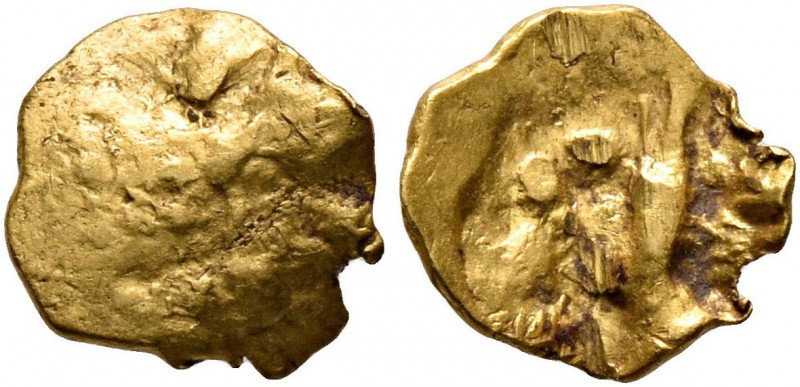 CELTIC, Central Europe. Boii. 1st century BC. 1/24 Stater (Gold, 7 mm, 0.26 g), ...