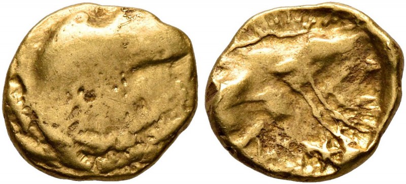 CELTIC, Central Europe. Boii. 1st century BC. 1/8 Stater (Gold, 9 mm, 0.92 g), l...