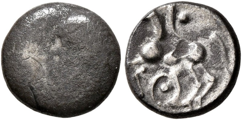 CELTIC, Central Europe. Boii. 1st century BC. Obol (Silver, 9 mm, 0.80 g), 'Rose...