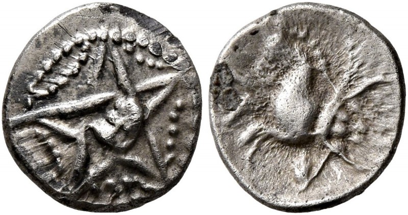 CELTIC, Central Europe. Boii. 1st century BC. Obol (Silver, 9 mm, 0.46 g). Penta...