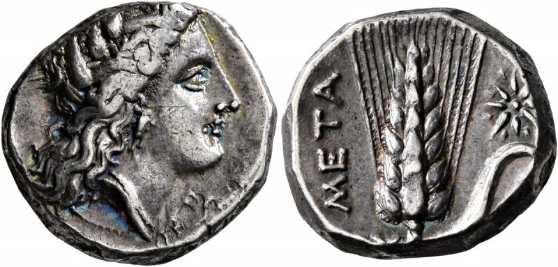 LUCANIA. Metapontion. Circa 330-290 BC. Didrachm or Nomos (Silver, 18 mm, 7.85 g...