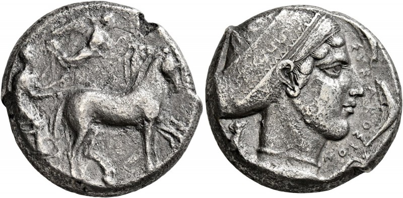 SICILY. Syracuse. Second Democracy , 466-405 BC. Tetradrachm (Silver, 24 mm, 16....