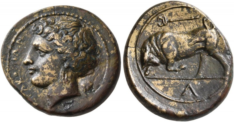 SICILY. Syracuse. Fourth Democracy , 289-287 BC. Hemilitron (Bronze, 18 mm, 3.76...