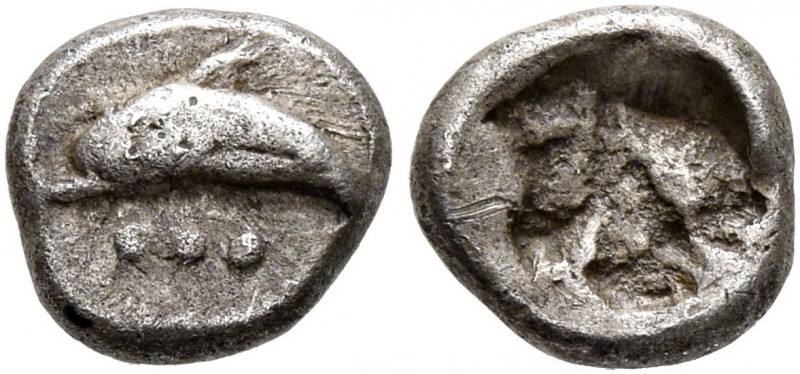 THRACO-MACEDONIAN REGION. Uncertain. Circa 500-480 BC. Hemiobol (Silver, 7 mm, 0...