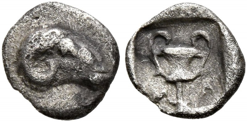 THRACO-MACEDONIAN REGION. Uncertain. Circa 480-450 BC. Tetartemorion (Silver, 7 ...