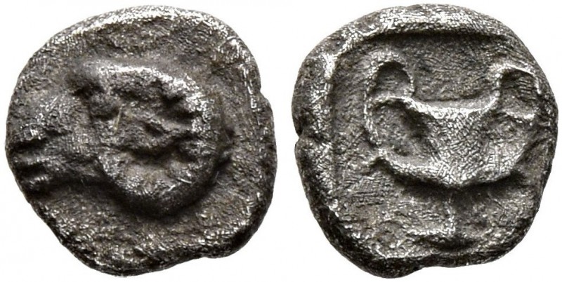 THRACO-MACEDONIAN REGION. Uncertain. Circa 480-450 BC. Tetartemorion (Silver, 5 ...